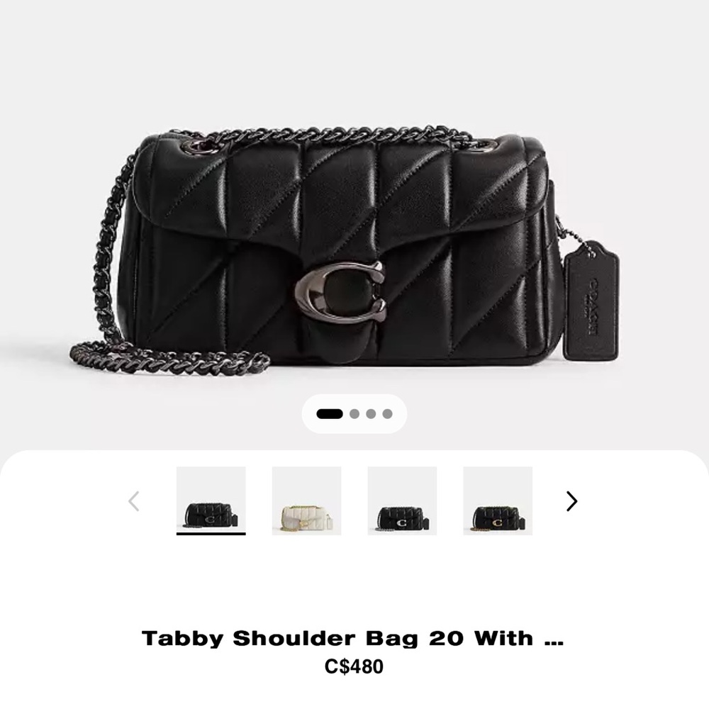 Black leather coach bag